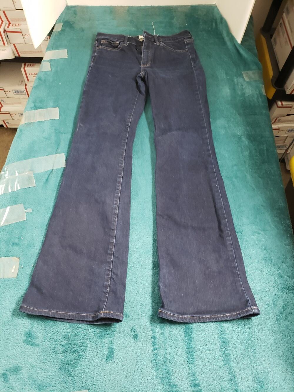 Gap Jeans Size 26 Short Womens Blue Stretch Mid Rise Perfect Bootcut